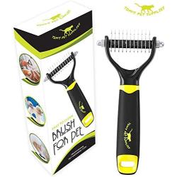 Pet Undercoat Rake Safe Grooming & Deshedding Brush et Grooming Brush for Dogs and Cats with Short to Long Hair, Tangles, Loose Hair Shedding Grooming Tools Massages Particle Improves Circulation