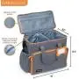 Dog Travel Bag Week Away/Overnight Accessories Organizer - Pet First Aid Pouch - Airline Approved - 2 Food Storage Containers and Collapsible Bowls - Water Resistant for Dog Lovers!