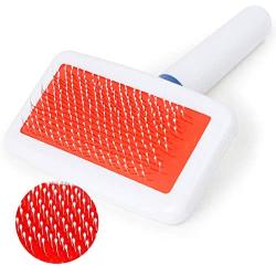 Pet Grooming Brush for Dogs & Cats with Long or Short Hair - Gently Removes Loose Undercoat, Mats, Tangled Hair - Your Dog & Cat Will Love with This Grooming Brush