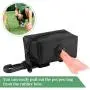 Outus 4 Dog Poop/Waste Bag Holder Leash Attachment, Dog Poop Bag Dispenser Zipper Pouch with Aluminum Keychain Clip Includes 4 Roll of Pick-up Bags, Fits for Any Dogs Leash (Black)