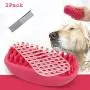 swelldom 2 Pack Dog Bath Brush & Dog Grooming Comb - Dog Deshedding Brush Gently Removes Loose Hair, Shampooing and Massaging Dogs, Cats for Short or Long Hair swelldom 2 Pack Dog Bath Brush & Dog Grooming Comb - Dog Deshedding Brush Gently Removes Loose Hair, Shampooing and Massaging Dogs, Cats for Short or Long Hair