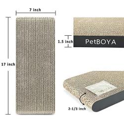 PetBOYA Cat Scratcher Cardboard, Quality Textured Surface is Durable and Recyclable,Double Side Scratching Pad with Catnip…