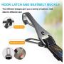 Dog Seat Belt, Upgraded Multi-Functional Adjustable Pet Car Seat Belts Double Buckle, Heavy Duty & Elastic Reflective Vehicle Dog Safety Belt Harness, with Lockable Swivel Carabiner. for Dogs, Cats.