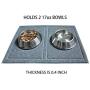 PetLike Pet Feeding Mat for Large Dogs and Cats，Non-Slip and Waterproof Large Dog Bowl Mat for Food and Water，Easy to Clean (Exclude Bowl)