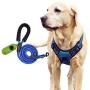 No-Pull Dog Harness with Leash,Adjustable Soft Padded Dog Vest, Reflective No-Choke Pet Oxford Vest with Easy Control Handle for Large Dogs (Blue, S)
