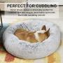 Zerohub Calming Dog Bed, Ultra Soft Faux Fur Donut Cuddler Dog Bed with Anti-Slip & Waterproof Base, Machine Washable Round Pet Bed for Small Medium Dogs and Cats (Multiple Sizes)