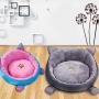 Apofly 3PCS/Set Overhead Cat Bowl Pet Feeder Overhead Cat Feeding Bowl Cat Bowl with Stand Transparent Cat Ear Shaped Pet Bed Washable Dog Cat Sleeping Bed Pet Bed Cushion