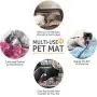 Ultra Soft Pet (Dog/Cat) Bed Mat with Cute Prints | Reversible Fleece Dog Crate Kennel Pad | Machine Washable Pet Bed Liner (24-Inch, Brown)