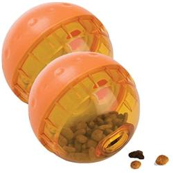 OurPets IQ Treat Ball Interactive Food Dispensing Dog Toy, 4 Inches (2 Pack)(colors may vary)