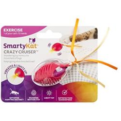 SmartyKat, Crazy Cruiser, Electronic Motion Cat Toy, Interactive Rumble Bug, Vibrates, Lights Up, Batteries Included