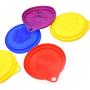 JIAKAI 10PCS Pet Dog Cat Food Can Cover Pet self-Sealing，Reusable pet Food lids, Environmentally Friendly（Color Random）