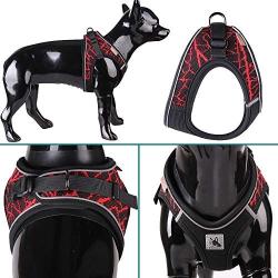 YIEPAL No Choke Reflective Padded Step in Small Dog Harness Adjustable Stylish Sport Puppy Vest Harness