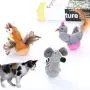 ocijf179 Pet Cat False Mouse Chick Interactive Teaser Scratch Funny Playing Plush Toy - Mouse#