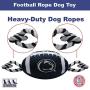 Pets First NCAA Penn State Nittany Lions Football Dog Toy, Tough Quality Nylon Materials, Strong Pull Ropes, Inner Squeaker, Collegiate Team Color