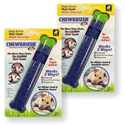 BulbHead Chewbrush Toothbrush Dog Toothbrush and Dog Toy - No Dog Toothpaste Required - Great Dog Teeth Cleaning Toys