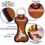Pets First NCAA Texas Longhorns College Dental Tough Dog TUG Bone Toy with Built-in Squeaker Attached to a Safe Rubber Teething Toothbrush PET Toy