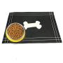 Qingbei Rina Dog Cat Food Feeding Mat |Digital Print and Cute Original Design |Flexible, Waterproof Pet Food Mat