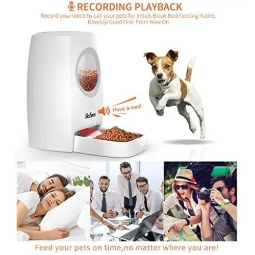 Balimo 6L Automatic Cat Feeder for Dogs and Cats, Automatic Feeder with Food Desiccant Bag