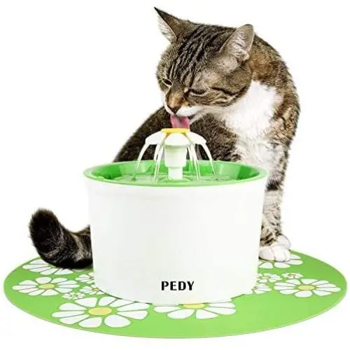 pedy Cat Water Fountain, 1.6L Automatic Flower Water Fountain, Pet Water Fountain for Cats and Dogs with Carbon Filter