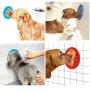 Ximoon 2 Sets Dog Lick Pad, Slow Dispensing Treater Mat with 37 Strong Suctions to Wall, Dog Bath Distraction Device, Peanut Butter Lick Mat for Pet Bathing Grooming and Training (Red + Blue)