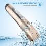 oneisall Dog Clippers Waterproof, 2-Speed Professional Rechargeable Cordless Pet Grooming Hair Shaver Set for Small Medium and Large Dogs Cats-Gold