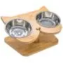 NibbleyPets Elevated Cat Bowl Stand with Stainless-Steel Food and Water Bowls (3 Pc. Set) | Stand-Up Eating and Drinking | Pet Friendly Ergonomic Design | Perfect for NibbleyPets Elevated Cat Bowl Stand with Stainless-Steel Food and Water Bowls (3 Pc. Set) | Stand-Up Eating and Drinking | Pet Friendly Ergonomic Design | Perfect for