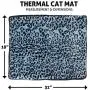 Thermal Cat Pet Dog Connectable Warming Bed Mat, Comfortable Nap, Sleeping and Crate Mat for Cats - Includes Buttons to Attach Mats Together (Gray, Large) Thermal Cat Pet Dog Connectable Warming Bed Mat, Comfortable Nap, Sleeping and Crate Mat for Cats - Includes Buttons to Attach Mats Together (Gray, Large)