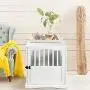 Casual Home Wooden Large Pet Crate, End Table, White Casual Home Wooden Large Pet Crate, End Table, White