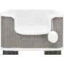 Royal Pet Club Lucano Cream/Gray Cat Tower with Scratching Posts, Condo, Hammock, Platform, Removable Cushions, Dangling Pom-Poms (44722)