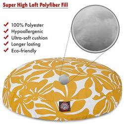 Yellow Plantation Small Round Indoor Outdoor Pet Dog Bed With Removable Washable Cover By Majestic Pet Products