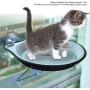 Wallfire Cat Bed Window Suction Cup Hanging Nest, Pet Cat Hammock, Saving Hanging Nest Resting Seat Pet House Windowsill Hammock (Grey)