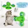 Windmill Cat Toy, Interactive Cat Toy, Cat Toys with Led Ball and Catnip Ball, Bells Portable Turntable Massage Scratch Hair Brush Funny Kitty Gift (Pink)