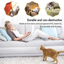 Pidsen Furniture Protectors from Cats, Cat Scratch Deterrent Tape, Clear Self-Adhesive Pet Scratch Guard for Furniture, Sofa, Wall Protector Pad