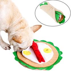 ROZKITCH Dog Snuffle Mat Round, Pet IQ Puzzle Feeding Pad to Add Fun, Slow Eat Bowl Blanke, Train Sniffing Foraging Nose Work, Durable Puppy Cat Hide and Seek Game Toys