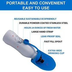 Old Scout Portable Water Bottle for Dogs, 27 oz Heavy Duty Stainless Steel Dog Water Bottle Lightweight and Convenient Water Dispenser for Travel or Home
