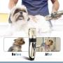 rabbitgoo Dog Grooming Clippers, Rechargeable Pet Hair Trimmer Doggy Grooming Kit, Electric Shaver Hair Remover Kit with 4 Guide Combs Low Noise Cordless Accessories for Pets/Dogs/Cats/Rabbits