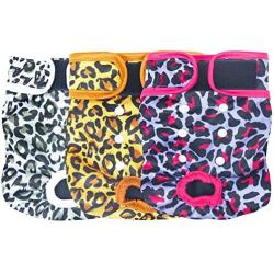 Leekalos Reusable Washable Dog Diapers Female (3 Pack) - Highly Absorbent Doggie Diapers - Size Adjustable Puppy Diapers for Dog Period Panties