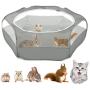 VavoPaw Small Animals Playpen, Waterproof Breathable Indoor Pet Cage Tent with Zipper Cover, Portable Outdoor Exercise Yard Fence for Kitten Hamster Bunny Squirrel Guinea Pig Hedgehog