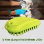 Pet Bath and Massage Brush, Great Silicone Shampoo Brush for Long & Short Hair Medium Large Pets Dogs Cats Bath Deshedding and Massaging Anti-Skid Rubber