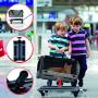 Pet Carrier with Wheels Soft Sided Portable Bag, Click-Out Handle, Breathable Rolling Pet Carrier, Removable Wheels Pet Travel Carrier for Dogs, Cats up to 22 lbs