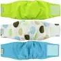 Washable Male Dog Diapers(Pack of 3), Premium Reusable Belly Bands for Male Dogs, Durable Male Dog Belly Wrap, Comfy Doggie Diapers