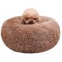 waitata Modern Soft Plush Round Dog Bed Cat Bed Donut Pet Bed for Small Dogs and Cats Self Warming Indoor Sleeping Bed Multiple Sizes (20/24/28)