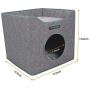 JESPET Foldable Cat Condo, Cat Cube House & Sleepping Bed with Lying Surface and 2 Reversible Cushions, Cat Hiding Place, Cat Cave, Linenette Fabric, Felt and Engineered Wood, Scratch Resistant