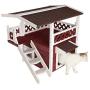 Petsfit Outdoor Cat House with Escape Door and Stairs