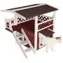 Petsfit Outdoor Cat House with Escape Door and Stairs