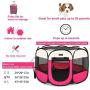 HEPEENG Portable Foldable Pet Playpen and Puppy playpen Pet Tent with Carrying Case Collapsible Travel Bowl Indoor/Outdoor Use with Water Resistant and Removable Shade Cover for Dog/Cat/Rabbit/Pet