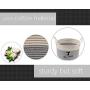 Geyecete Dog Toy Box Storage Round Cotton Rope Pets Toy Box- Baskets for Dog Toys Laundry Basket Storage Bin Living Room Organizer