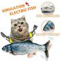 senyouth 3 PCS Chewing Cat Toy Sets, Rotatable & Luminous, Chewable and Massage, Fun Interactive Kitten Toys Including Realistic Swing Fish, Windmill Turntable with Bell, Organic Catnip