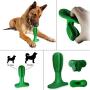 Dog Toothbrush Stick, Dog Toothbrush, Dental Oral Care Brushing Stick Natural Flexible Durable Rubber Bite Resistant Chew Toys for Pet Dogs Teeth Cleaning Protection (10-40 lbs) Green