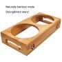 MLCINI Raised Dog cat Bowls with Stand, Solid Bamboo Non Slip Elevated Dog cat Bowls and 2 Stainless Steel Food Water Bowls for Small Medium Dogs Cats pet